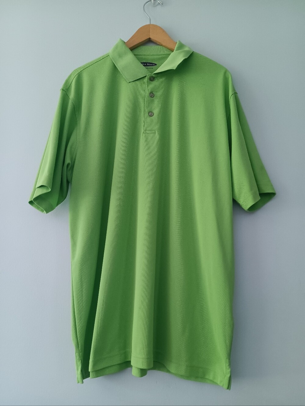 Pebble Beach Green Performance Polo Shirt XL Golf Casual Short Sleeve